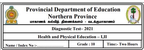 Grade 10 | Health | English medium | Model paper | 2021