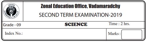 Grade 9 | Science | English medium | Term 2 | 2019