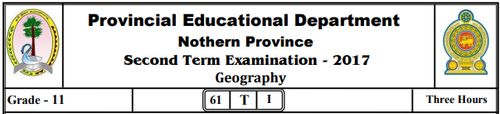 Grade 11 | Geography | English medium | Term 2 | 2017