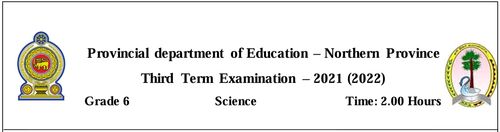 Grade 6 | Mathematics | English medium | Term 3 | 2021