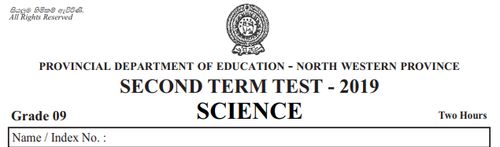 Grade 9 | Science | English medium | Term 2 | 2019