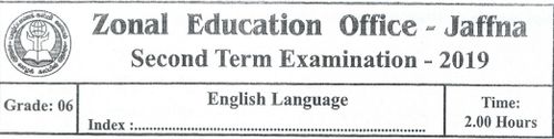 Grade 6 | English | English medium | Term 2 | 2019