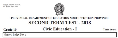 Civic Education | Grade 10 | English medium | Term 2 | 2018