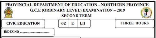 Grade 11 | Civic Education | English medium | Term 2 | 2019