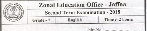 Grade 7 | English | English medium | Term 2 | 2018