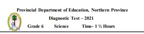 Grade 6 | Science | Tamil medium | Model paper | 2021