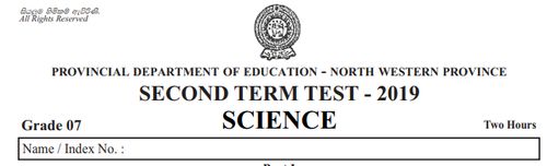 Grade 7 | Science | English medium | Term 2 | 2019