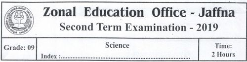 Grade 9 | Science | English medium | Term 2 | 2019