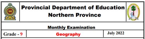 Grade 9 | Geography | English medium | Model paper | 2022