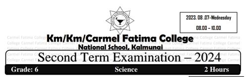 Grade 6 | Science | English medium | Term 2 | 2024