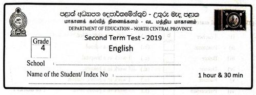 Grade 4 | English | English medium | Term 2 | 2019