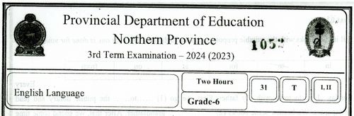 Grade 6 | English | English medium | Term 3 | 2023